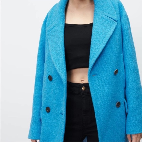 Zara OVERSIZED DOUBLE-BREASTED COAT - Picture 3 of 11